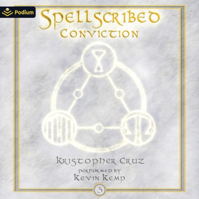 Spellscribed: Conviction – omslag til lydbogen af Kristopher Cruz