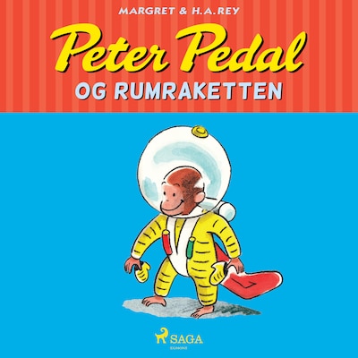 Peter Pedal og rumraketten – omslag til lydbogen af H. A. Rey, Margret Rey