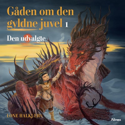 Gåden om den gyldne juvel 1, Den udvalgte, Blå læseklub – omslag til lydbogen af Lone Halkjær