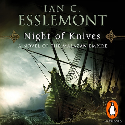 Night Of Knives – omslag til lydbogen af Ian C Esslemont