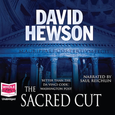 The Sacred Cut – omslag til lydbogen af David Hewson