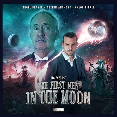 The First Men in the Moon (Unabridged) – omslag til lydbogen af HG Wells, Jonathan Barnes