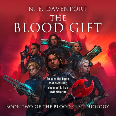 The Blood Gift – omslag til lydbogen af N. E. Davenport