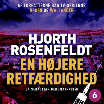 En højere retfærdighed – omslag til lydbogen af Michael Hjorth, Hans Rosenfeldt