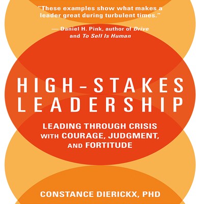 High-Stakes Leadership – omslag til lydbogen af Constance Dierickx