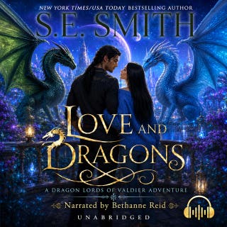 Love and Dragons – omslag till ljudboken av S.E. Smith