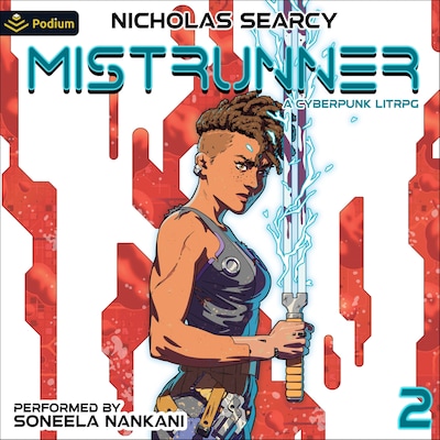 Mistrunner 2: A Cyberpunk LitRPG – omslag til lydbogen af Nicholas Searcy