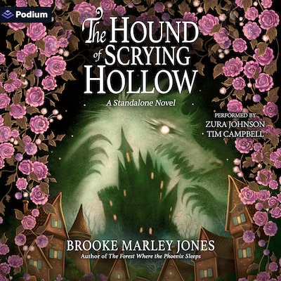 The Hound of Scrying Hollow – omslag til lydbogen af Brooke Marley Jones