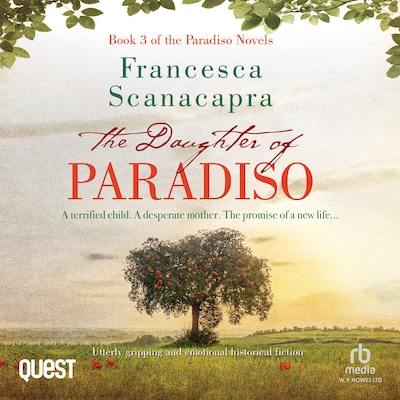 The Daughter of Paradiso – omslag til lydbogen af Francesca Scanacapra