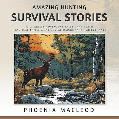 Amazing Hunting Survival Stories – omslag til lydbogen af Phoenix MacLeod