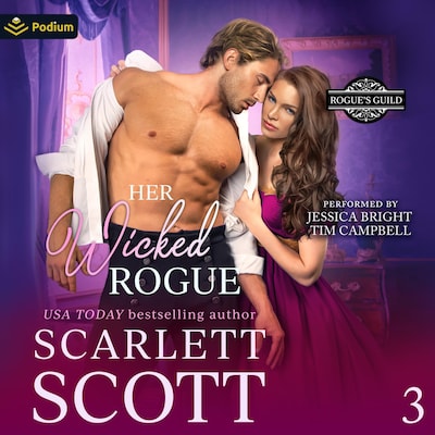 Her Wicked Rogue – omslag til lydbogen af Scarlett Scott