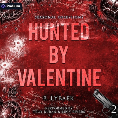 Hunted by Valentine – omslag til lydbogen af B. Lybaek