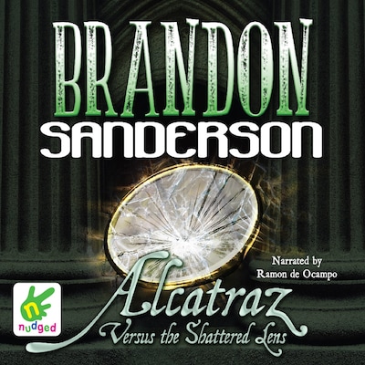 Alcatraz Versus the Shattered Lens – omslag til lydbogen af Brandon Sanderson