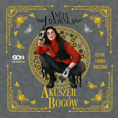 Akuszer bogów – okładka audiobooka, autor Aneta Jadowska