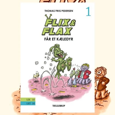 Flix & Flax #1: Flix & Flax får et kæledyr – omslag til lydbogen af Thomas Friis Pedersen