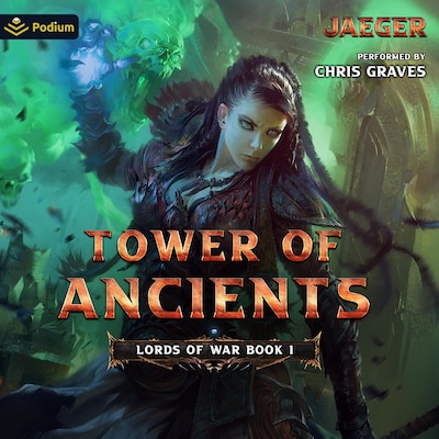 Tower of Ancients – omslag til lydbogen af Jaeger Mitchells