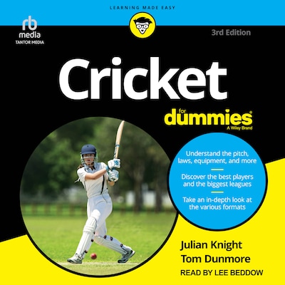 Cricket For Dummies, 3rd Edition – omslag til lydbogen af Julian Knight, Tom Dunmore