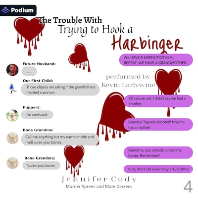 The Trouble with Trying to Hook a Harbinger – omslag til lydbogen af Jennifer Cody