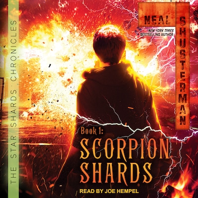 Scorpion Shards – omslag til lydbogen af Neal Shusterman