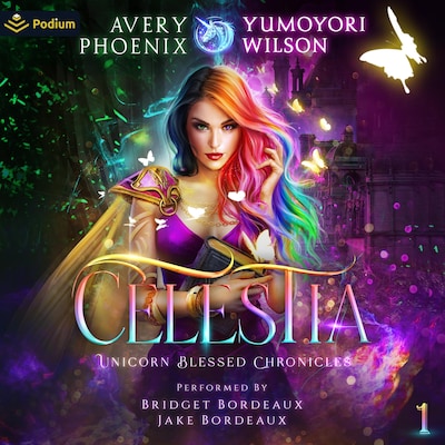Celestia: Year One – omslag til lydbogen af Avery Phoenix, Yumoyori Wilson
