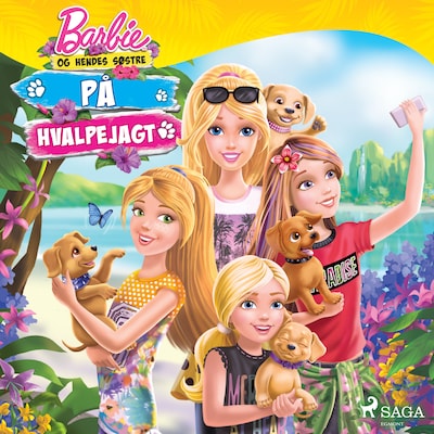 Barbie og hendes søstre - På hvalpejagt – omslag til lydbogen af Mattel