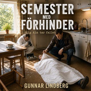 Semester med förhinder: Stig Alm tar fallet – omslag till ljudboken av Gunnar Lindberg