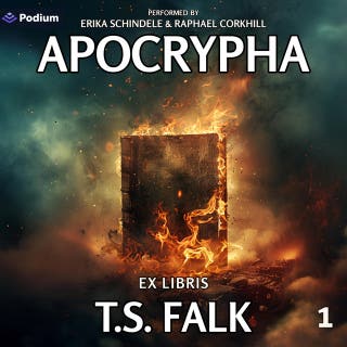 Apocrypha: Ex Libris, Book 1 – omslag till ljudboken av T.S. Falk