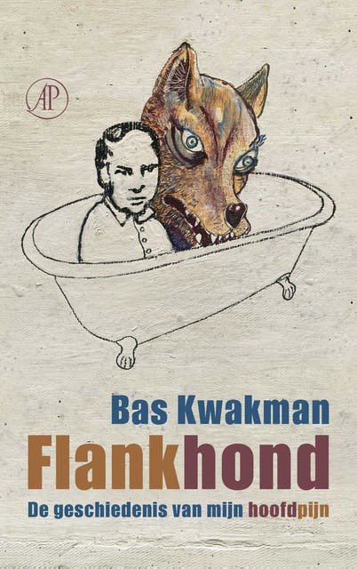 Flankhond: De geschiedenis van mijn hoofdpijn – omslag van het luisterboek van Bas Kwakman