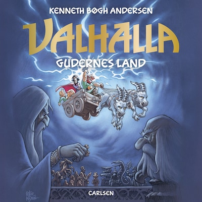 Valhalla 1 - Gudernes land – omslag til lydbogen af Kenneth Bøgh Andersen