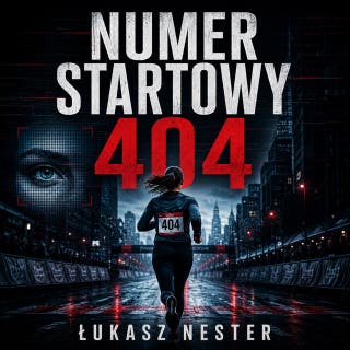 Numer startowy 404 – okładka audiobooka, autor Łukasz Nester