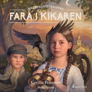 Fara i kikaren – omslag till ljudboken av Cecilia Fransson