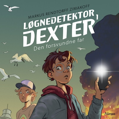 Løgnedetektor Dexter 1, Den forsvundne far, Rød Læseklub – omslag til lydbogen af Markus Rendtorff Zimakoff