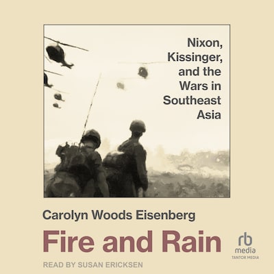 Fire and Rain – omslag til lydbogen af Carolyn Woods Eisenberg