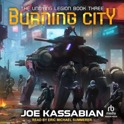Burning City – omslag til lydbogen af Joe Kassabian