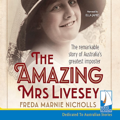 The Amazing Mrs Livesey – omslag til lydbogen af Freda Marnie Nicholls