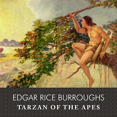 Tarzan of the Apes, with eBook – omslag til lydbogen af Edgar Rice Burroughs