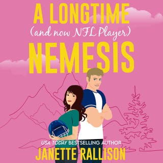 A Longtime (and now NFL player) Nemesis – omslag till ljudboken av Janette Rallison