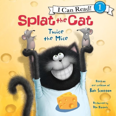 Splat the Cat: Twice the Mice – omslag til lydbogen af Rob Scotton