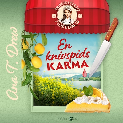En knivspids karma – omslag til lydbogen af Ana T. Drew