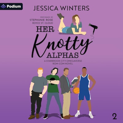 Her Knotty Alphas – omslag til lydbogen af Jessica Winters