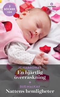 En hjärtlig överraskning / Nattens hemligheter – omslag till ljudboken av JC Harroway,Sue MacKay
