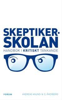 Skeptikerskolan – omslag till ljudboken av Andreas Anundi,CJ Åkerberg