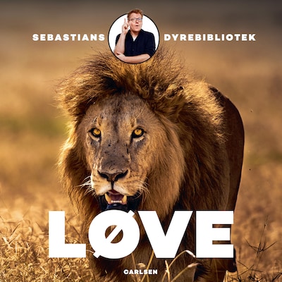 Sebastians dyrebibliotek - Løve – omslag til lydbogen af Sebastian Klein