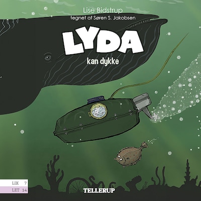Lyda #4: Lyda kan dykke – omslag til lydbogen af Lise Bidstrup