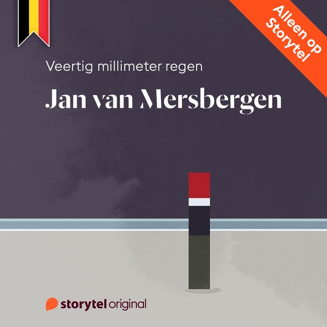 Veertig millimeter regen – omslag van het luisterboek van Jan van Mersbergen