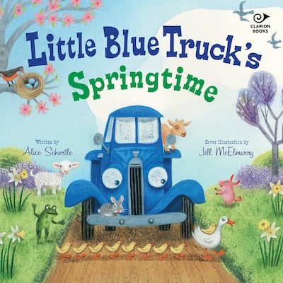 Little Blue Truck's Springtime – omslag til lydbogen af Alice Schertle
