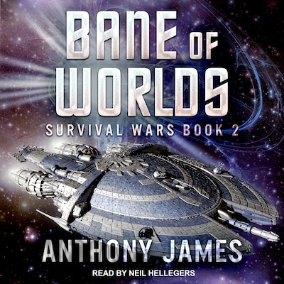 Bane of Worlds – omslag til lydbogen af Anthony James