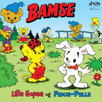 Bamse - Lille Hopsa og Fidus-Pelle – omslag til lydbogen af Rune Andréasson