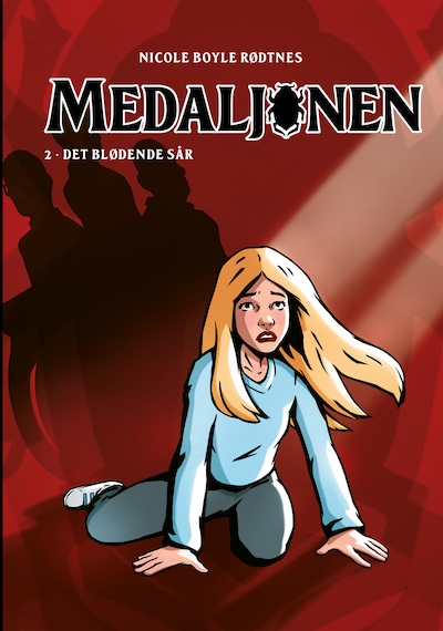 Medaljonen 2: Det blødende sår – omslag til lydbogen af Nicole Boyle Rødtnes