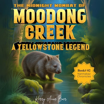 The Midnight Wombat of Moodong Creek – omslag til lydbogen af Kerry Anne Boer